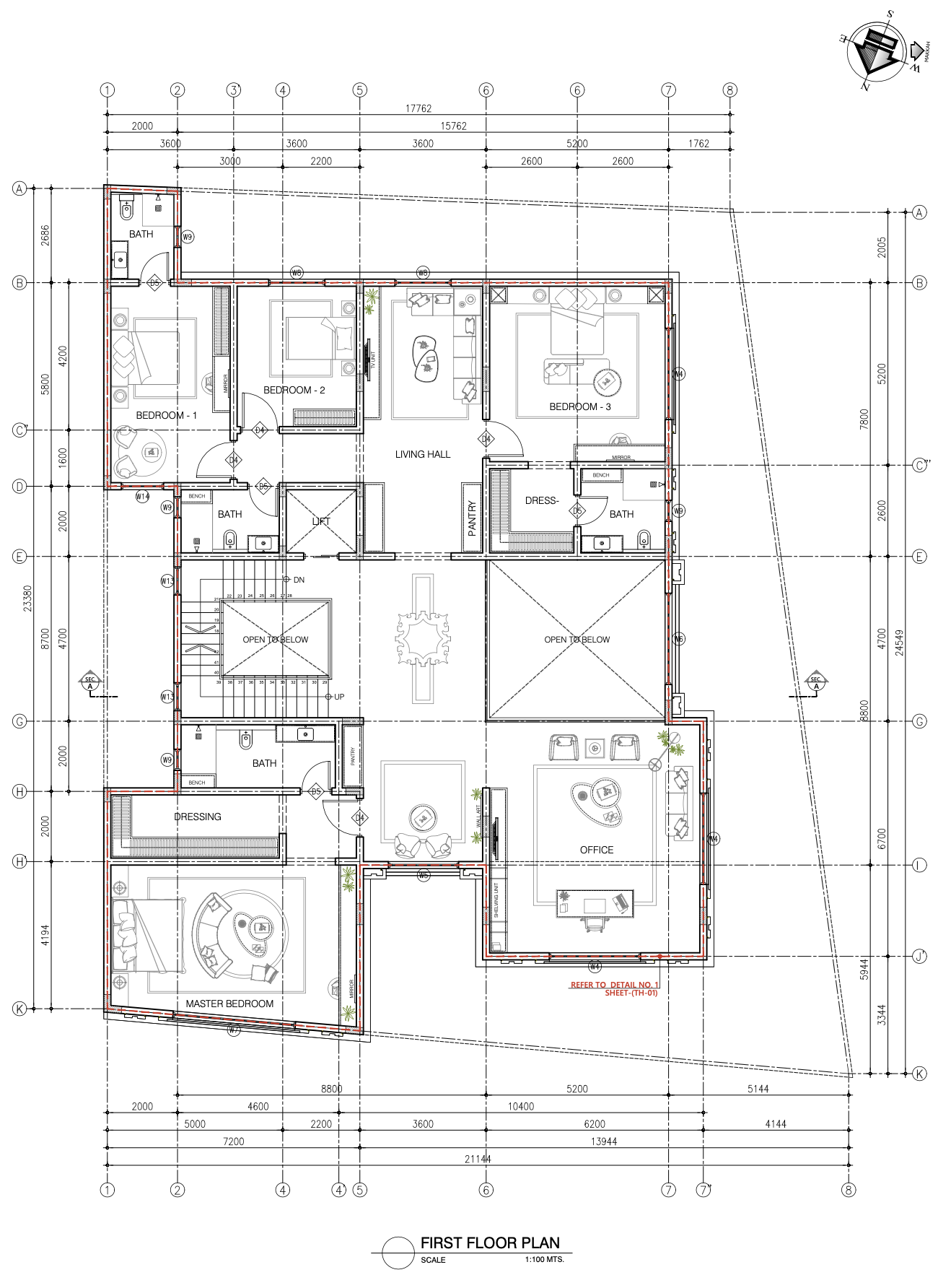 First Floor Plan — DMC Group Al Eker Villa, Bahrain
