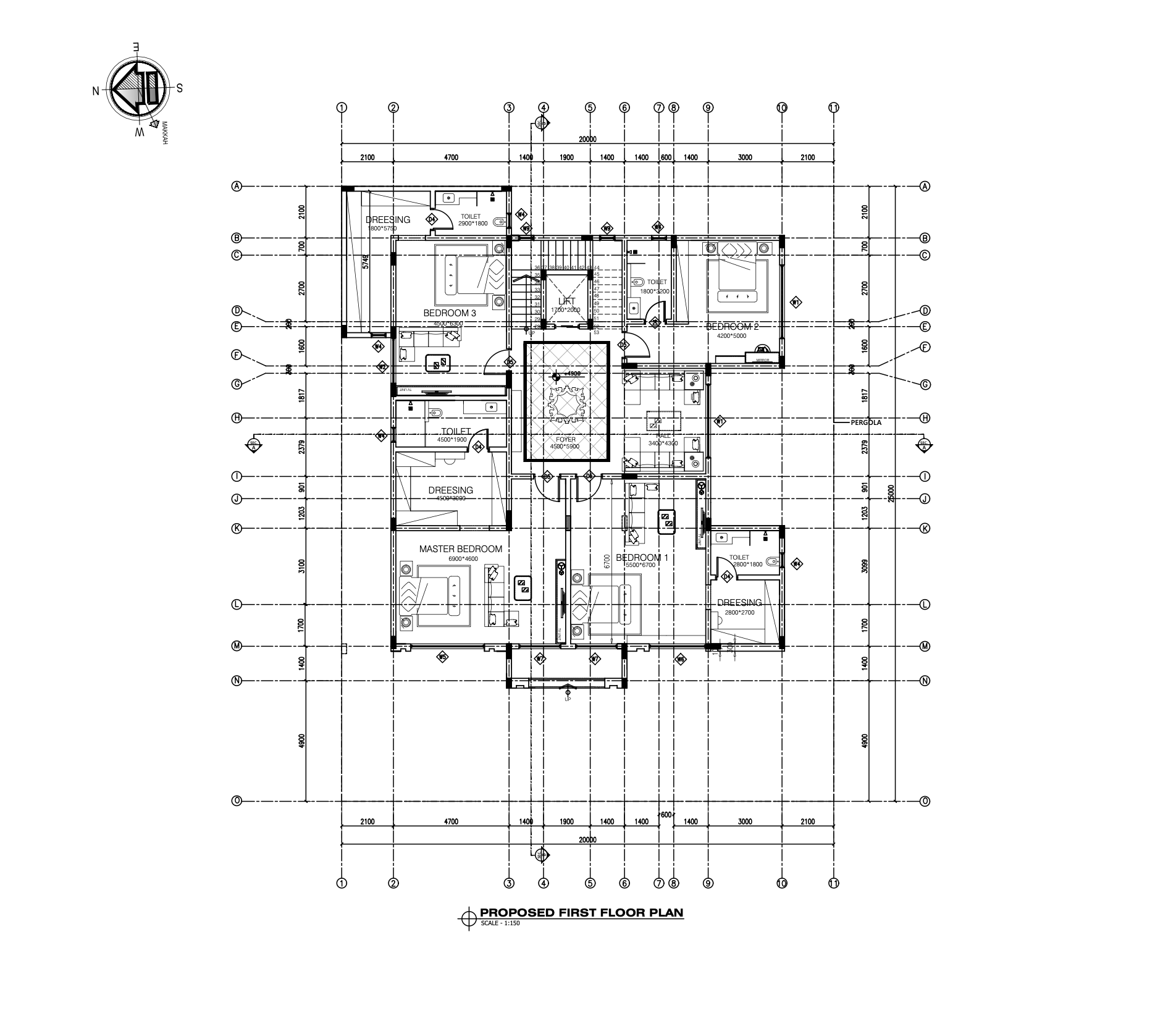 First Floor Plan — DMC Group Madinet Khalifa Villa
