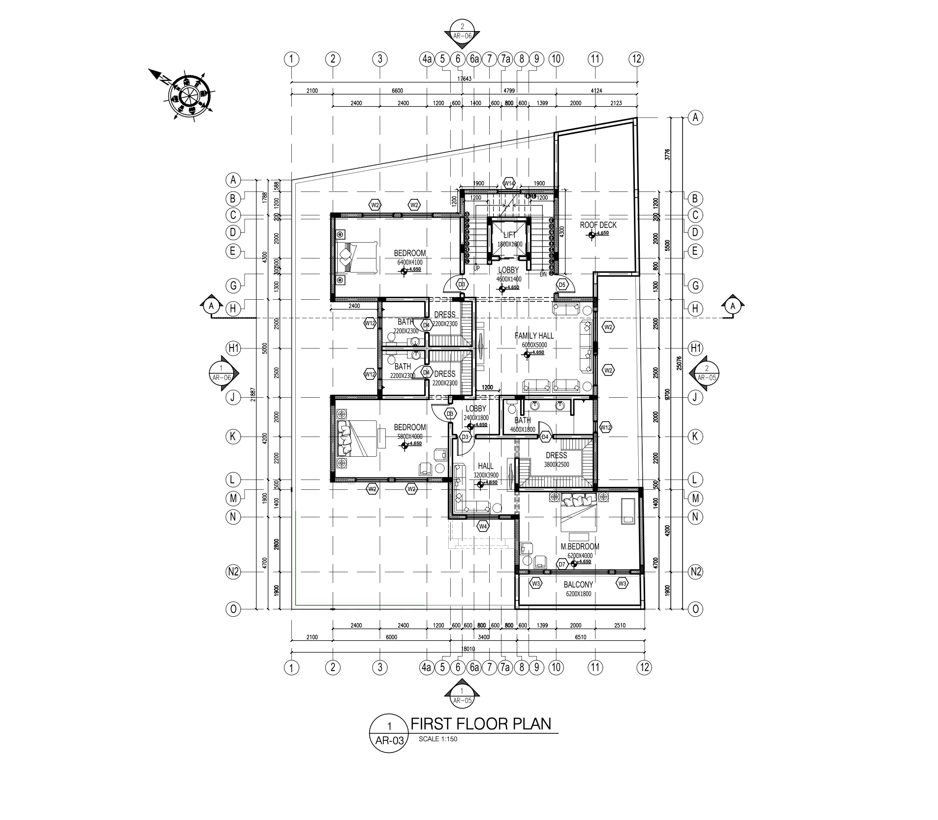 First Floor Plan — DMC Group Riffa Albuhair Villa, Bahrain