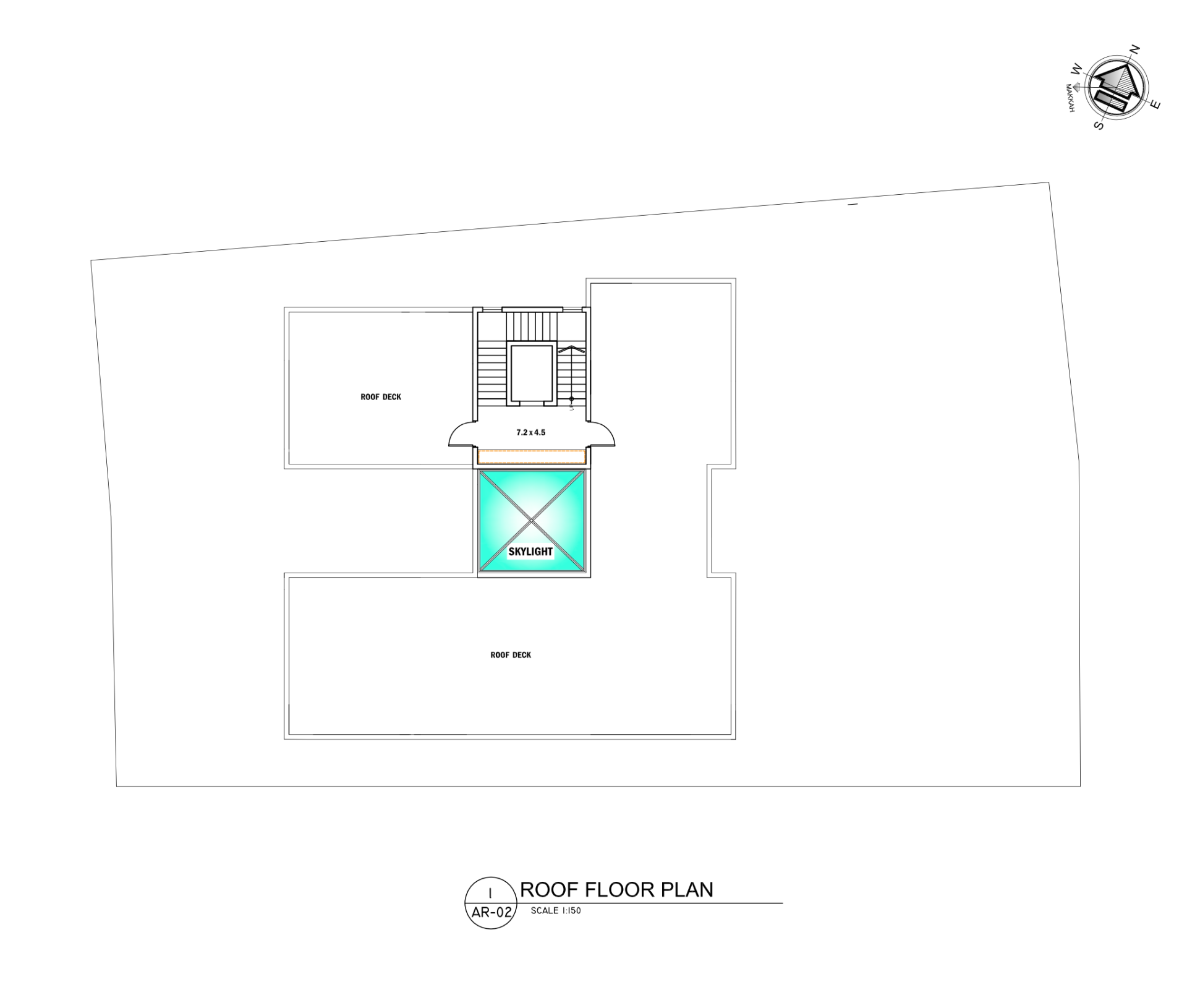 Roof Deck Plan — DMC Group luxury villa, Diyar Al Muharraq, Bahrain