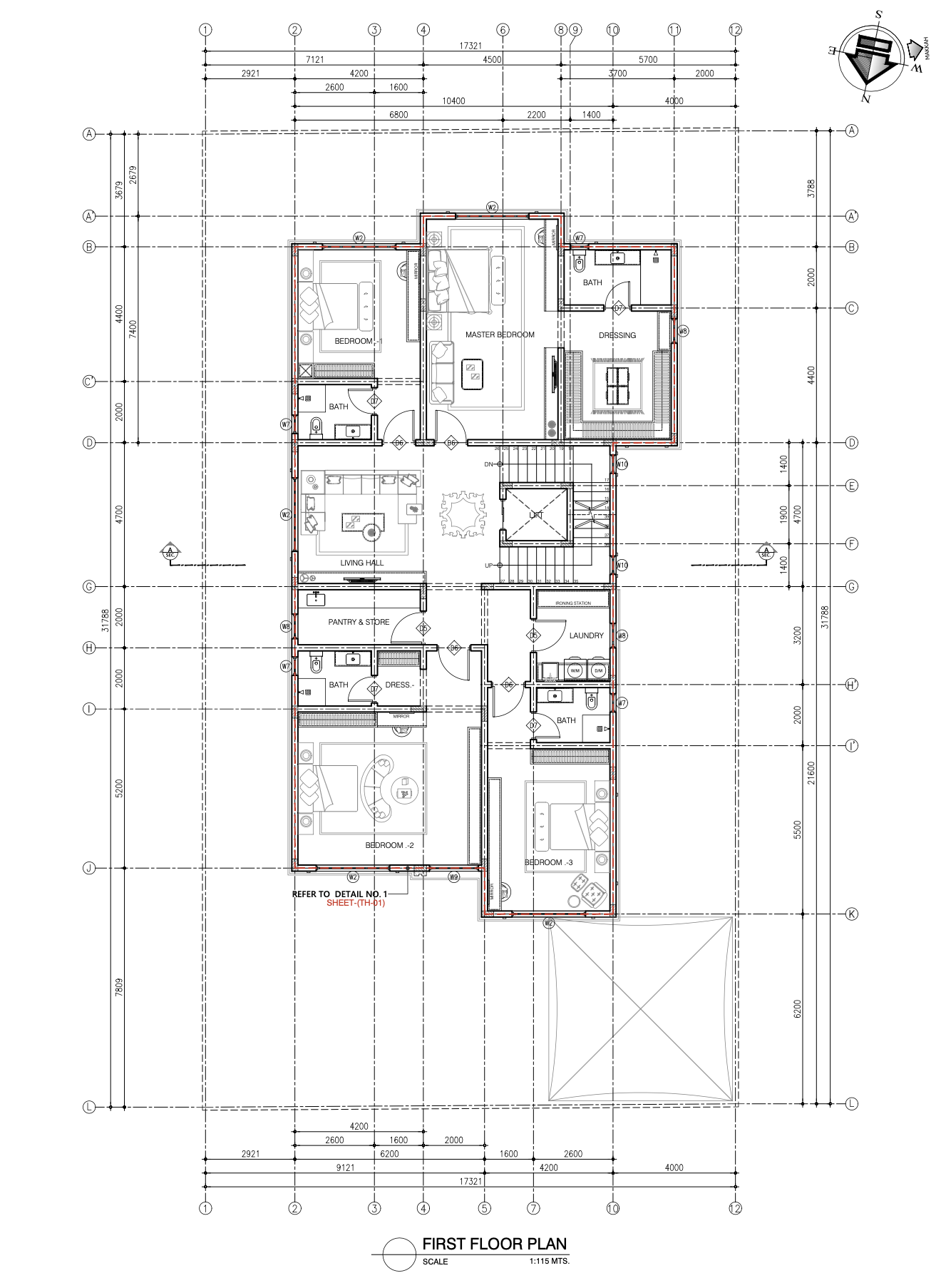 First Floor Plan — Villa A, DMC Group Malkiya Twin Villa