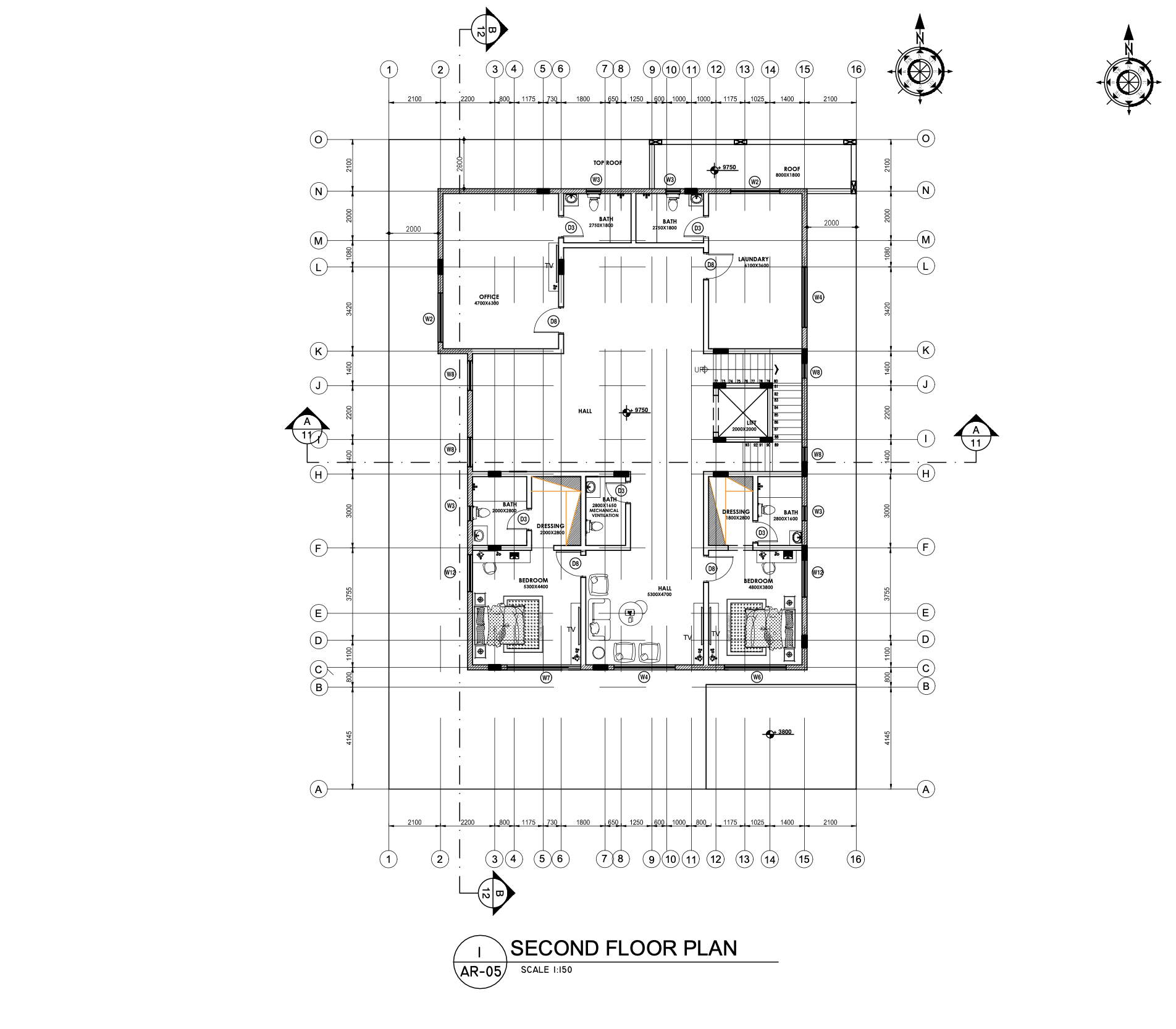 Second Floor Plan — DMC Group A'ali Villa, Bahrain