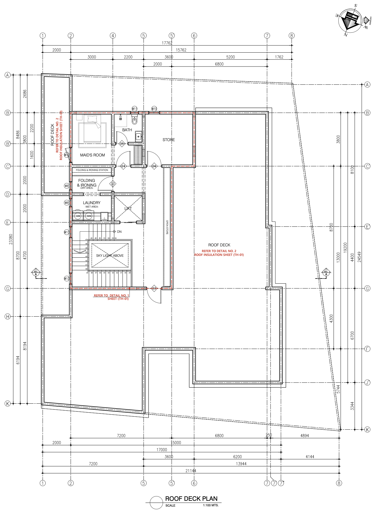 Roof Deck Plan — DMC Group Al Eker Villa, Bahrain