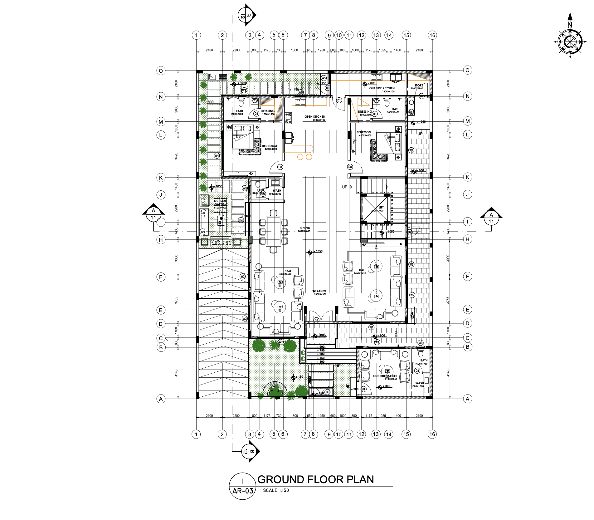 Ground Floor Plan — DMC Group A'ali Villa, Bahrain