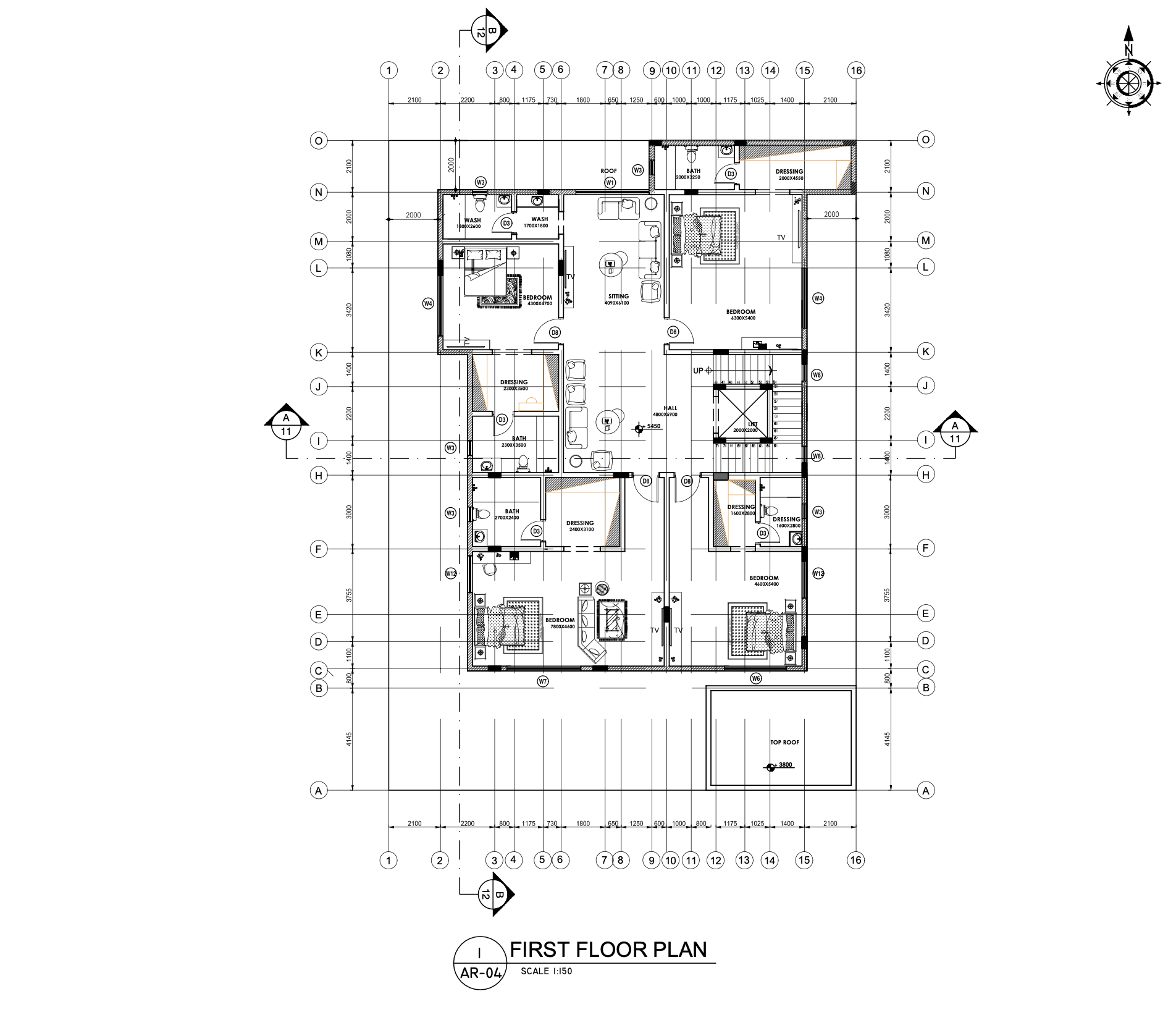 First Floor Plan — DMC Group A'ali Villa, Bahrain