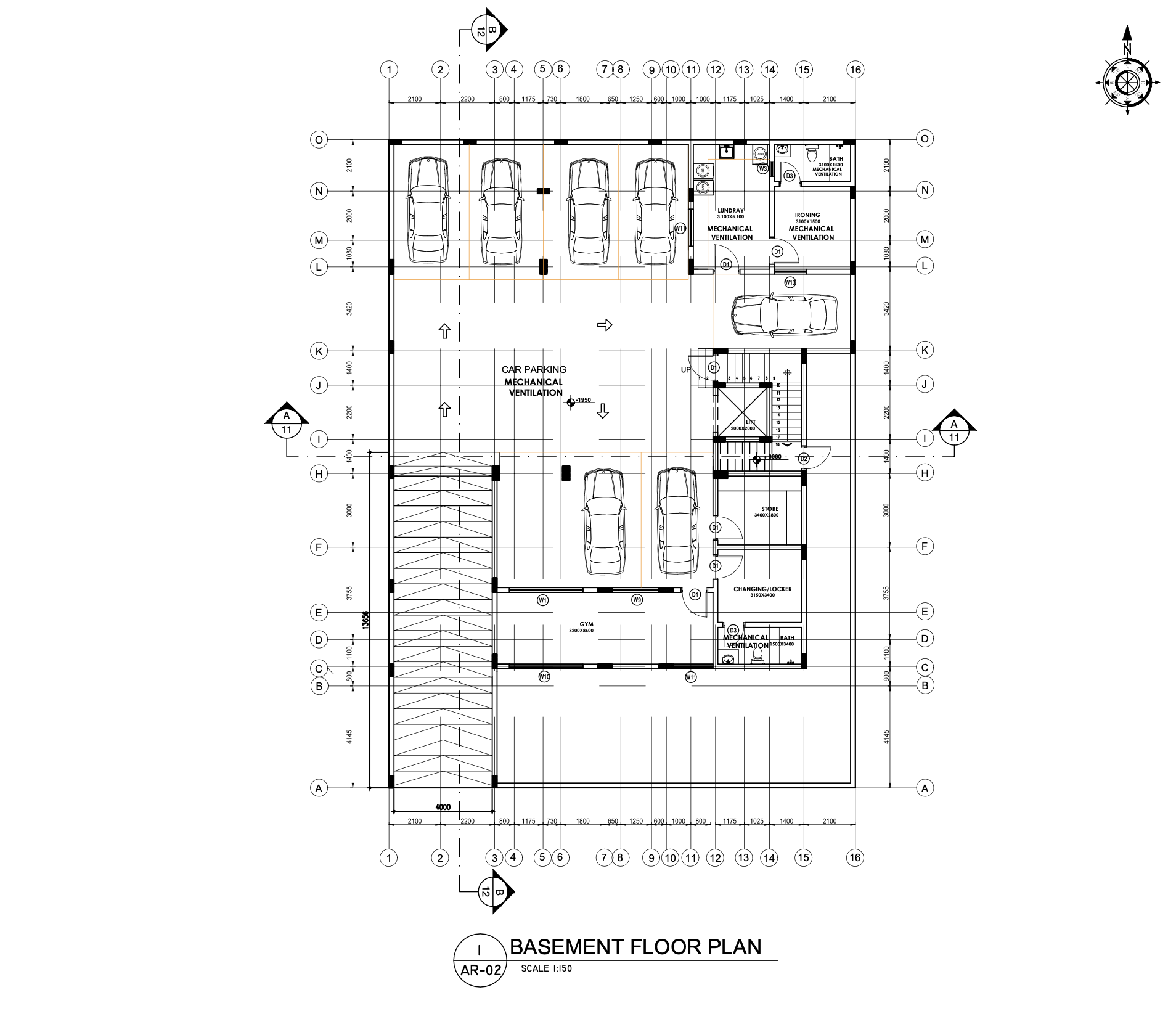 Basement Floor Plan — DMC Group A'ali Villa, Bahrain
