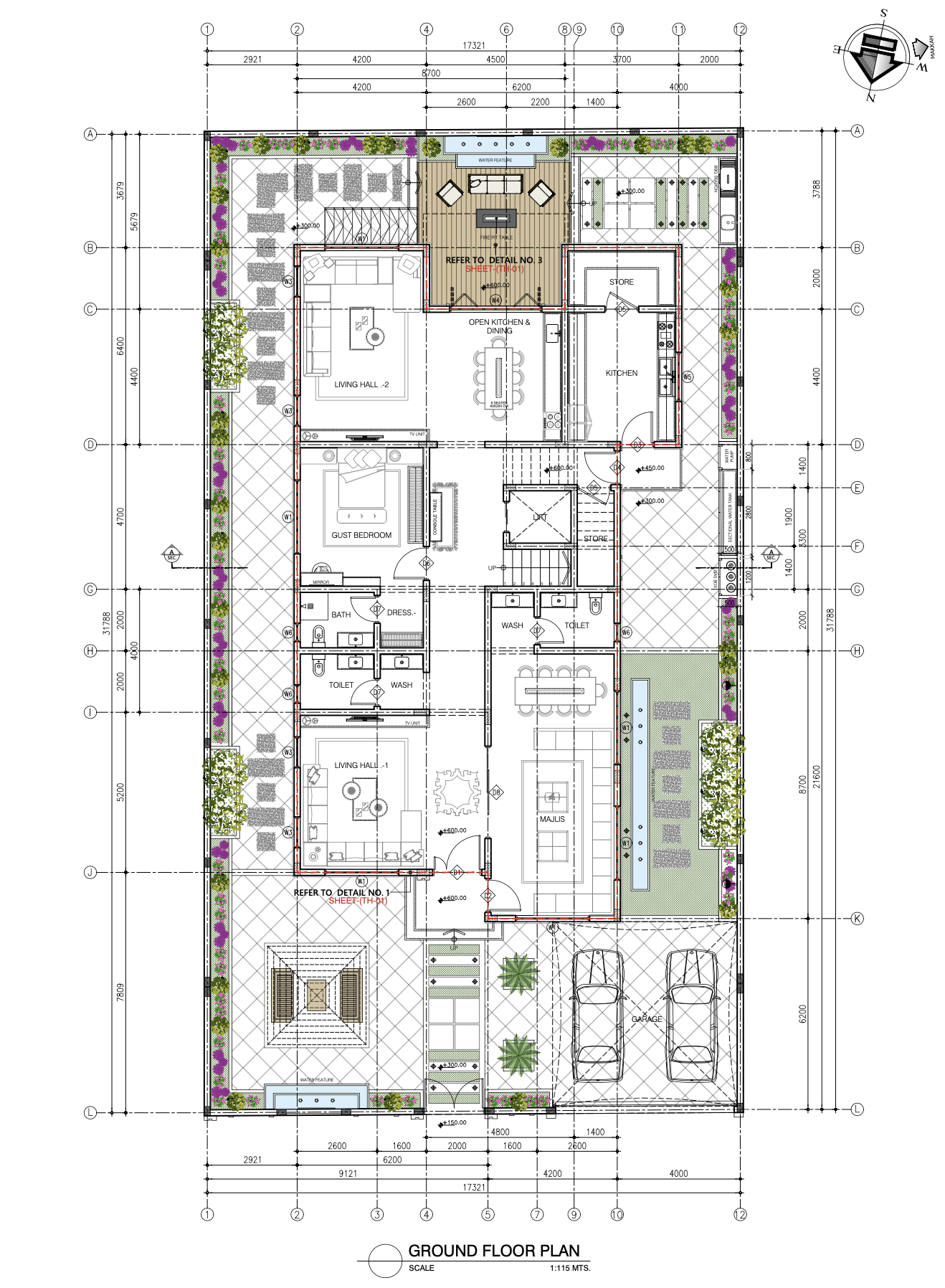Ground Floor Plan — Villa A, DMC Group Malkiya Twin Villa