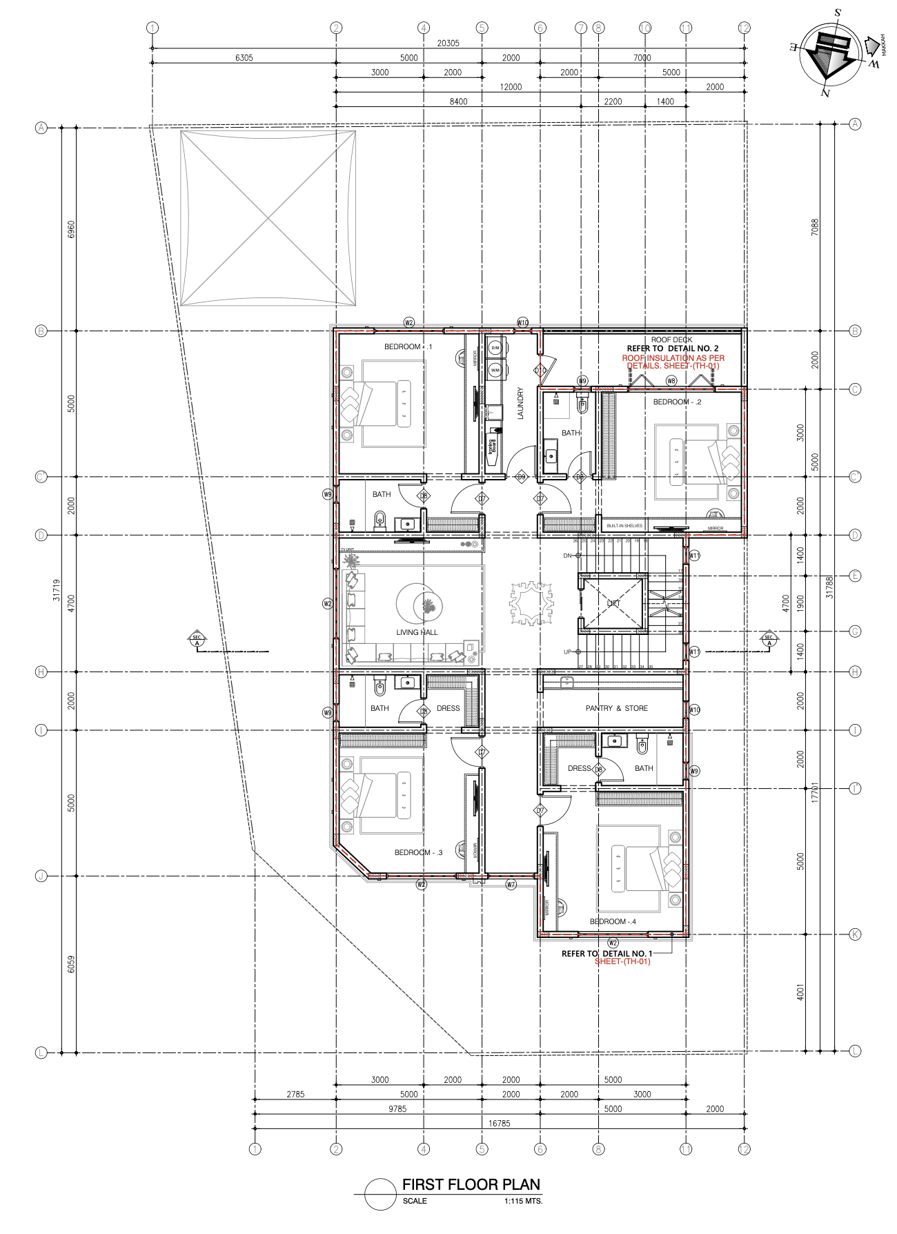 First Floor Plan — Villa B, DMC Group Malkiya Twin Villa