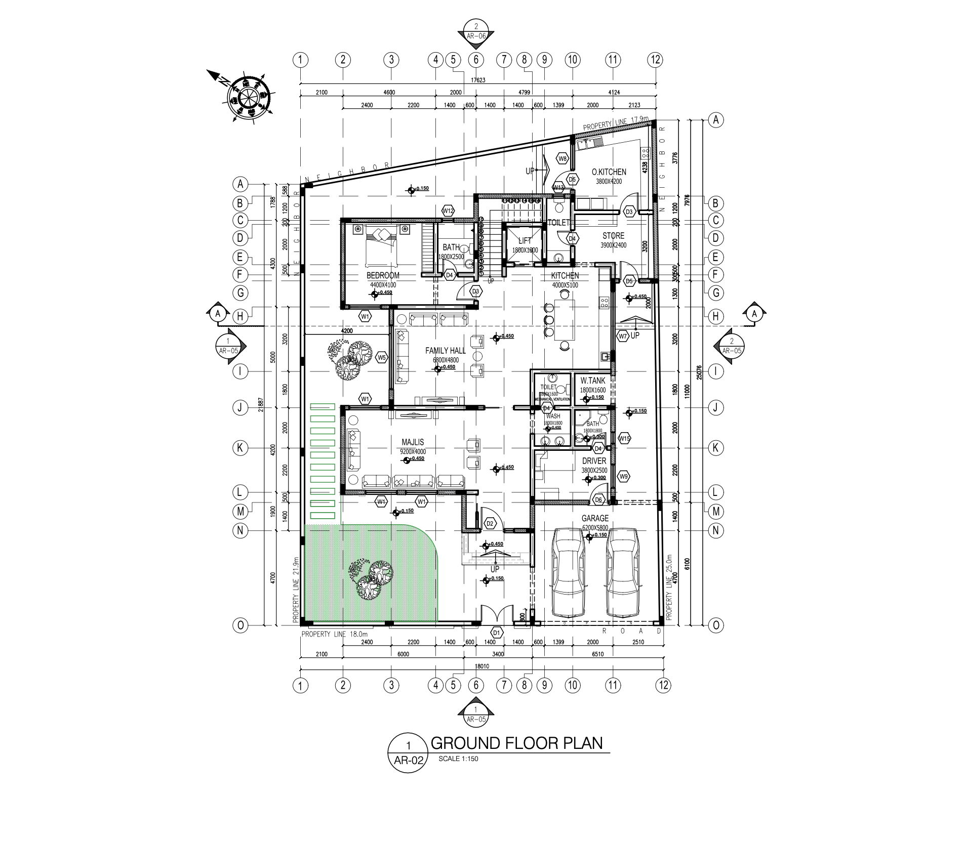 Ground Floor Plan — DMC Group Riffa Albuhair Villa, Bahrain